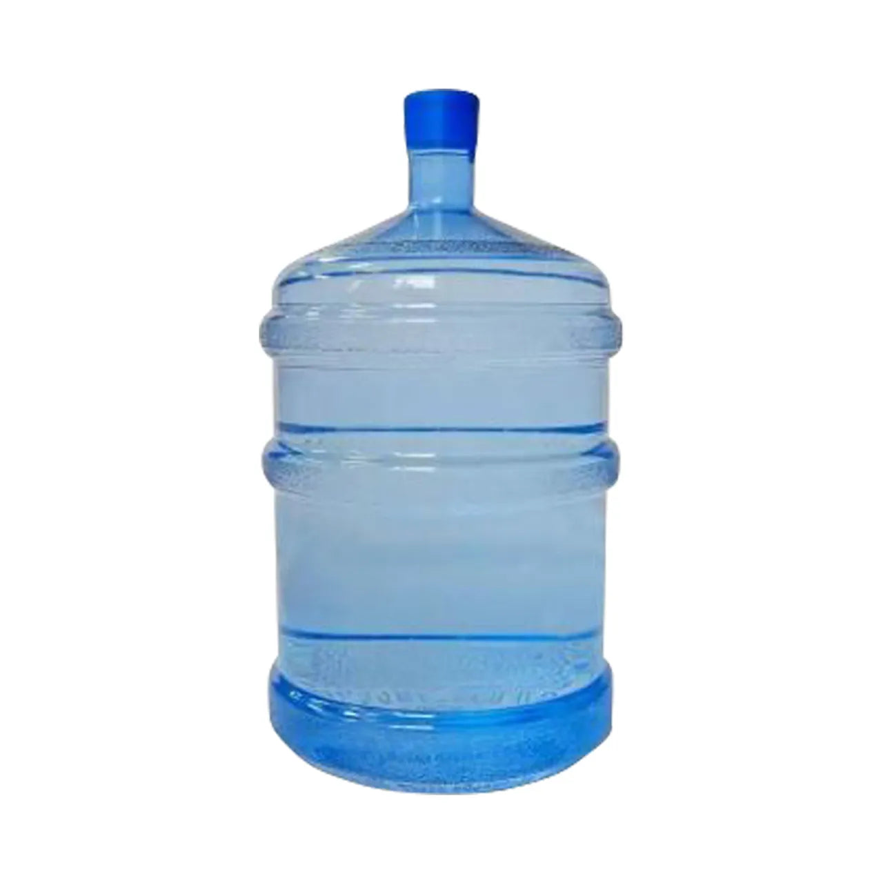 The Go Build 5 Gal. Water, No Exchange (Initial Purchase) features a large clear jug with a blue cap, filled with water—ideal for job site hydration or starting convenient water delivery. Shown on a plain white background.
